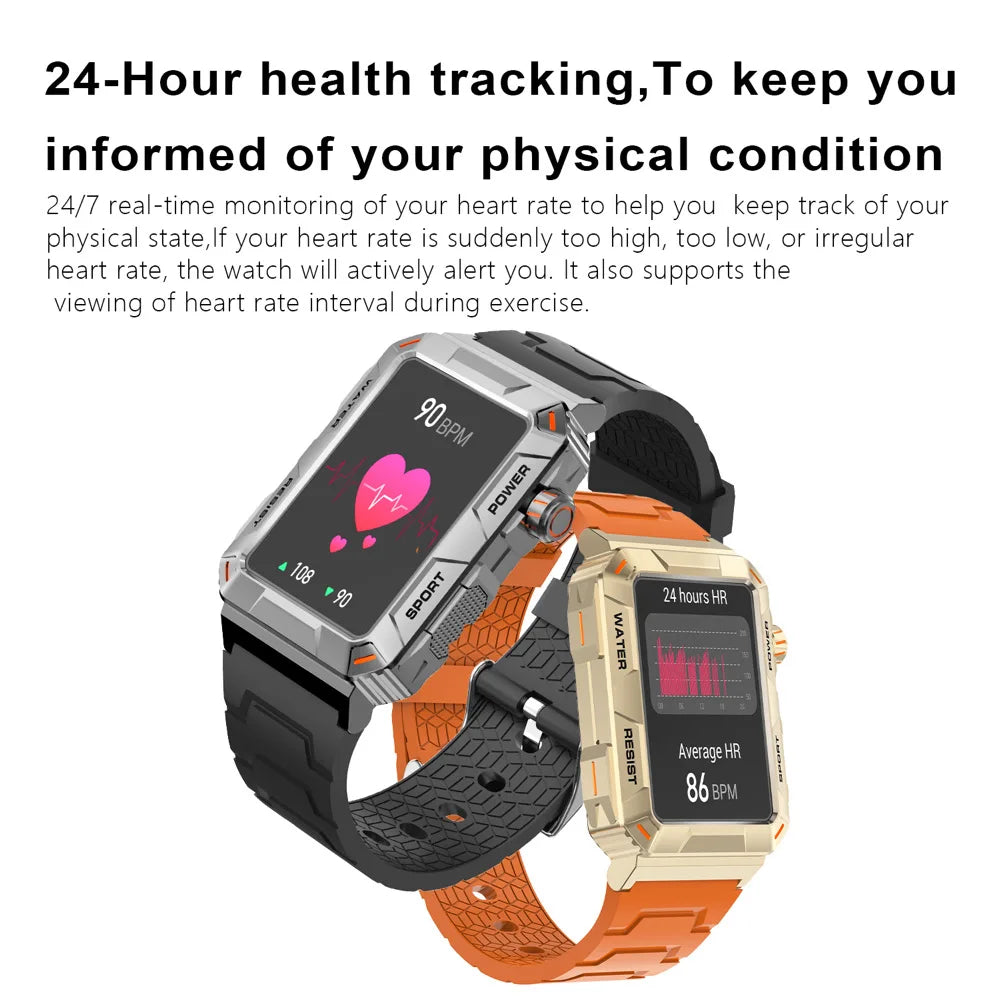 2024 New Men Women 1.57" Blue Tooth Call Smart Watch Heart Rate Blood Oxygen Health Sports Fitness Waterproof Music SmartWatch