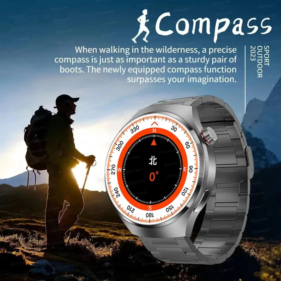 GPS Tracker Smartwatch Men Heart Rate IP68 Waterproof NFC Health Monitoring HD Voice Call Smart Watch For Android IOS 2024 New