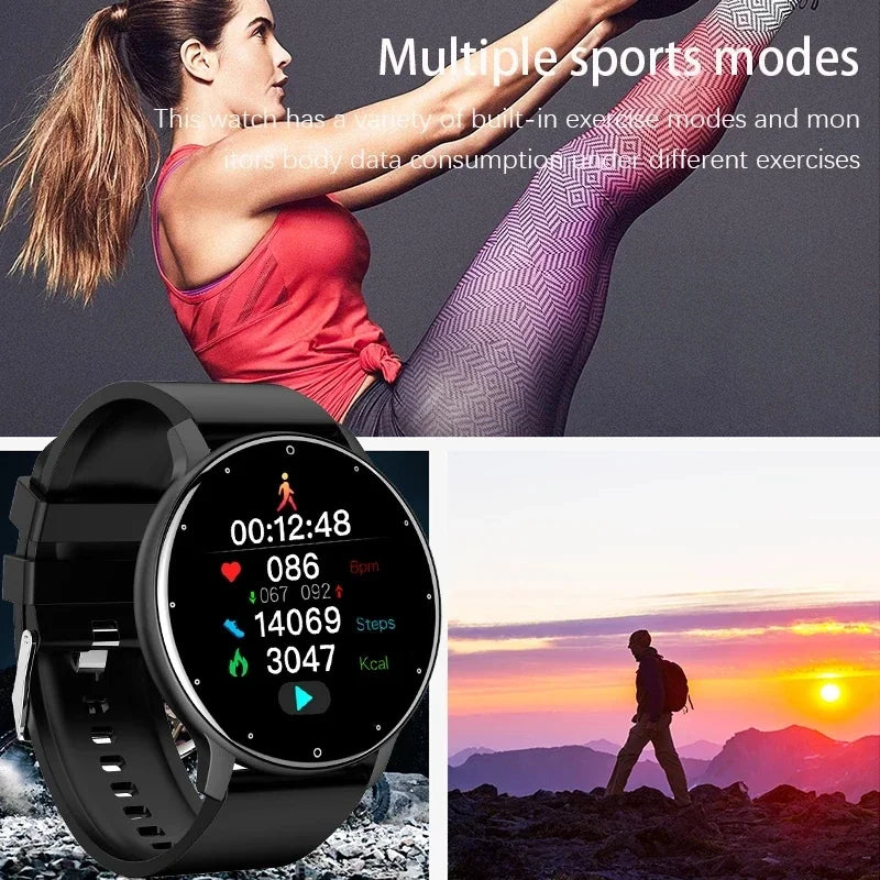 2024 New Smart Watch Men Women Full Touch Screen Sport Fitness Watch IP67 Waterproof Bluetooth For Android IOS Smartwatch Men