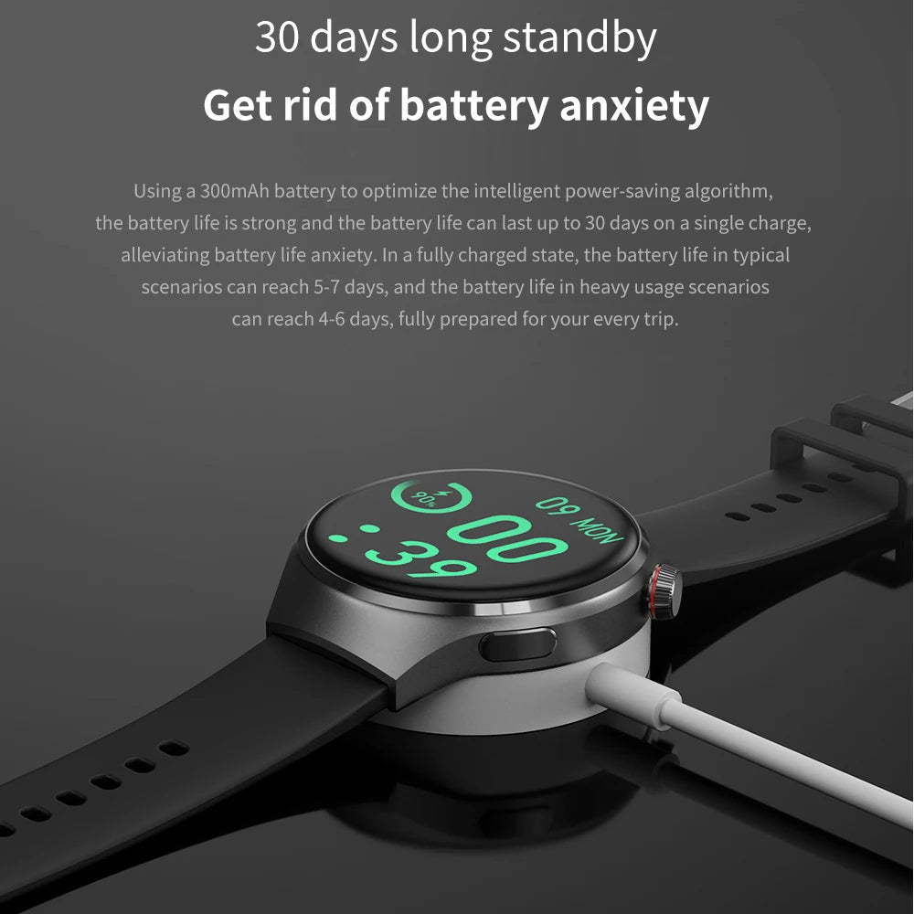 2024 New 360*360 AMOLED HD Screen Smartwatch Men GPS Motion Tracking IP68 Waterproof Health Monitoring Bluetooth Call SmartWatch