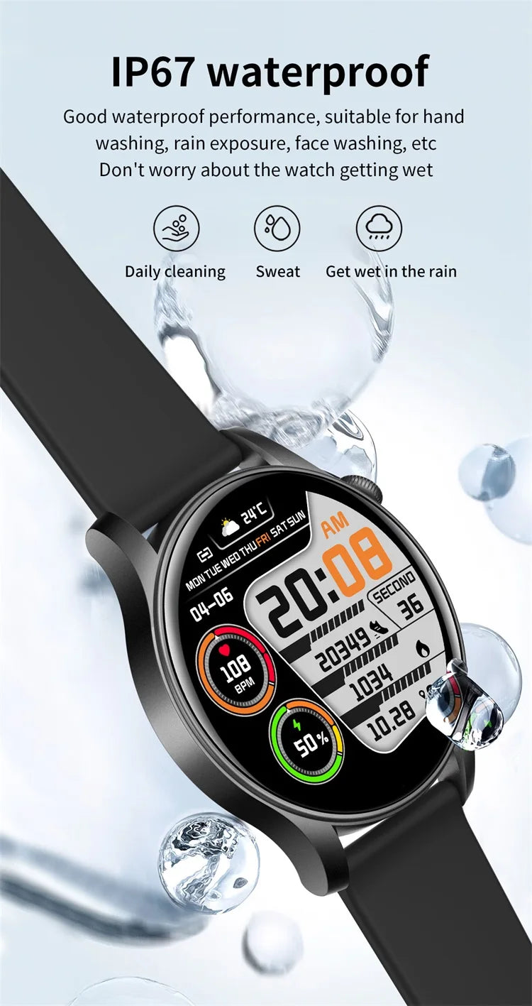 SKMEI 2024 Smartwatch 1.43'' AMOLED Display 107 Sports Modes Voice Calling Smart Watch Men Women Military Fun Games Wristwatches