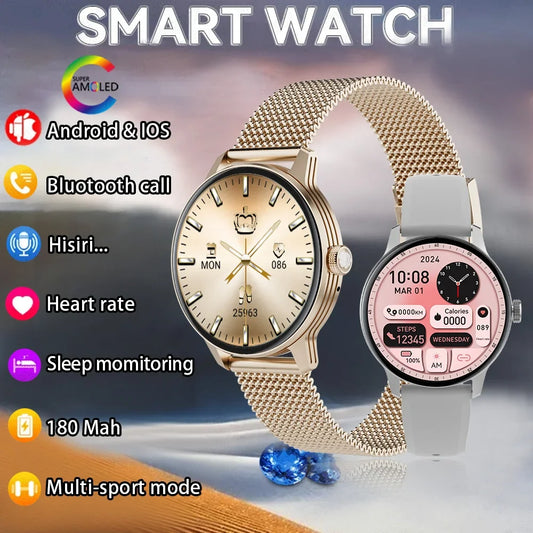 Zordai OD9 Luxury Smart Watches For Women Bluetooth Call Connected Phone Women Watch Health Monitor Sports Smartwatch Women Gift