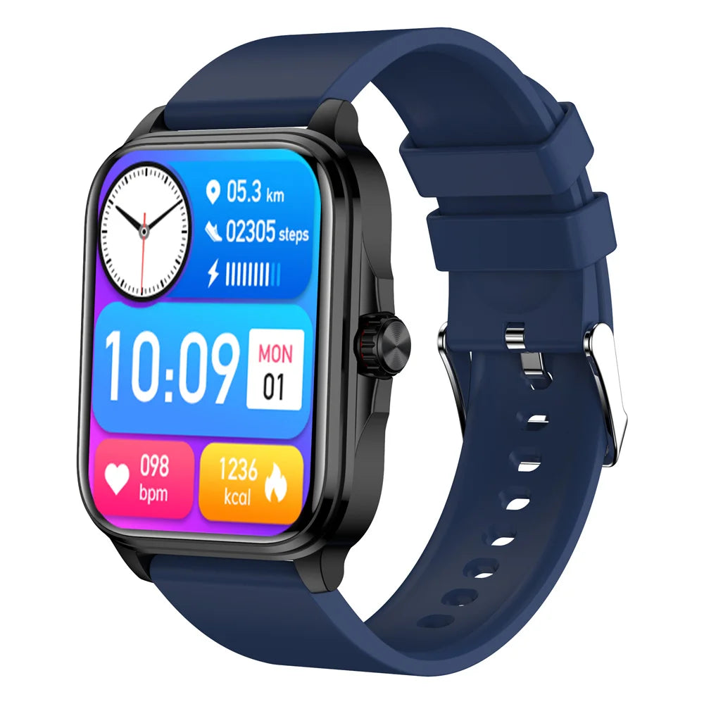 T90 Blood Glucose Blood Oxygen Blood Pressure Heart Rate Monitoring Bluetooth Call Health Fashion Smart Watch For Men Women 2024