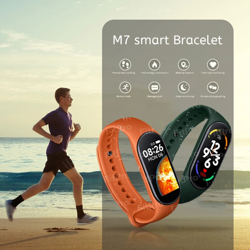 M7 Pedometer Men Women Smartband M7 Heart Rate Smartwatch Fitness Tracker Blood Pressure Sport Smart Bracelet For Mi Band 7