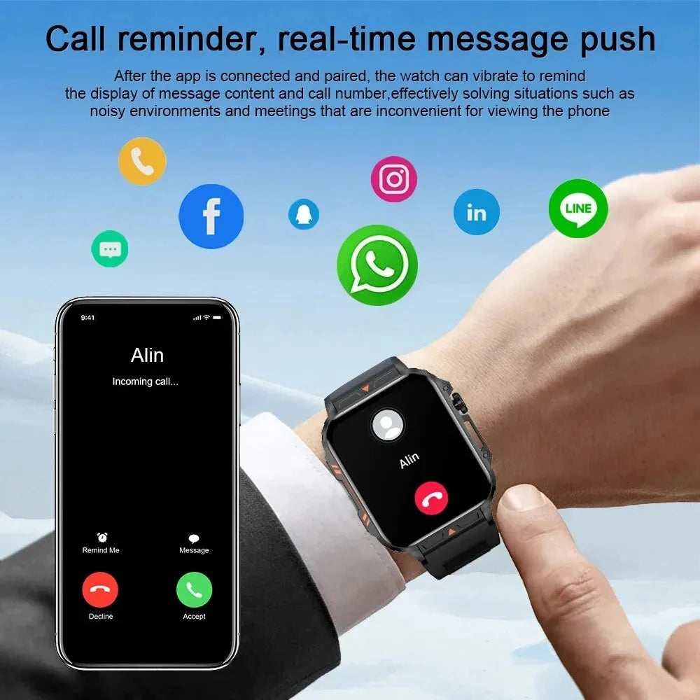 2024 New 1.95" Smartwatch Voice Bluetooth Call Heart Rate Blood Oxygen Health Tracker Sport Smart Watch Women Men For Xiaomi IOS