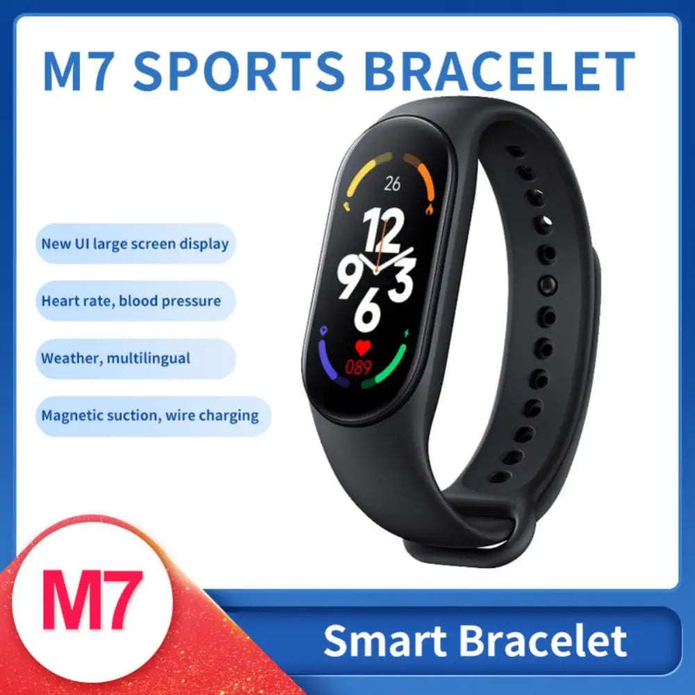 Children Smartband Blood Pressure Watch Smart Watch For Mi Band 7 Fashion Wrist Watches Sport Smartwatch Touch Screen Men Women