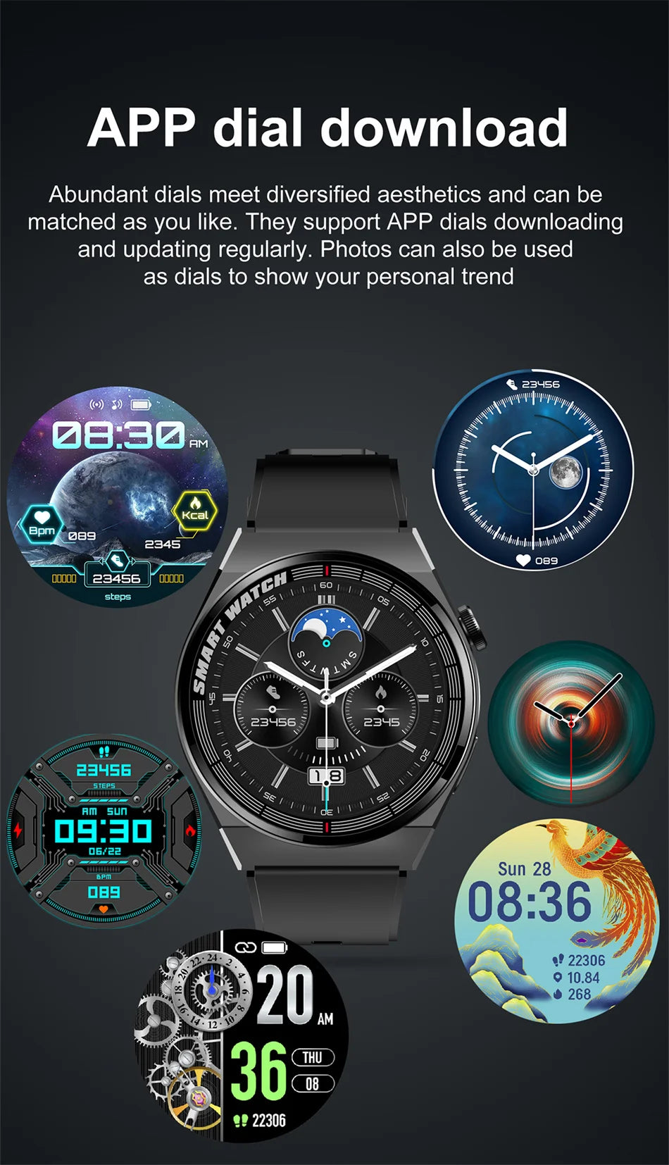 2024 New ECG+PPG Smart Watch Men For Android IOS WATCH 3  AMOLED 390*390 HD Screen IP68 Waterproof Bluetooth Call SmartWatch