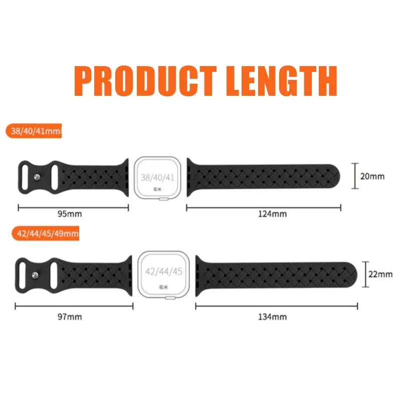 Silicone Strap for Apple Watch Band Ultra 2 49mm 44mm 40mm 41mm 42mm Sport Breathable Bracelet For IWatch Series 9 8 7 6 SE 5 3