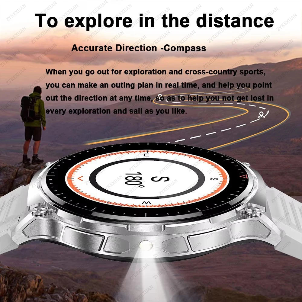 2024 New For Xiaomi Military Smart Watch Men 1.39 inch GPS Compass IP67 Bluetooth call Outdoor Sports Fitness Tracker Smartwatch