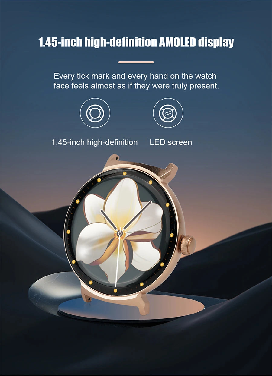 DT4 New Smart Watch for Women Bluetooth Call AMOLED Round Screen IP67 WearPro 3D Surround Vision 2024 New DT NO.1 Smartwatches