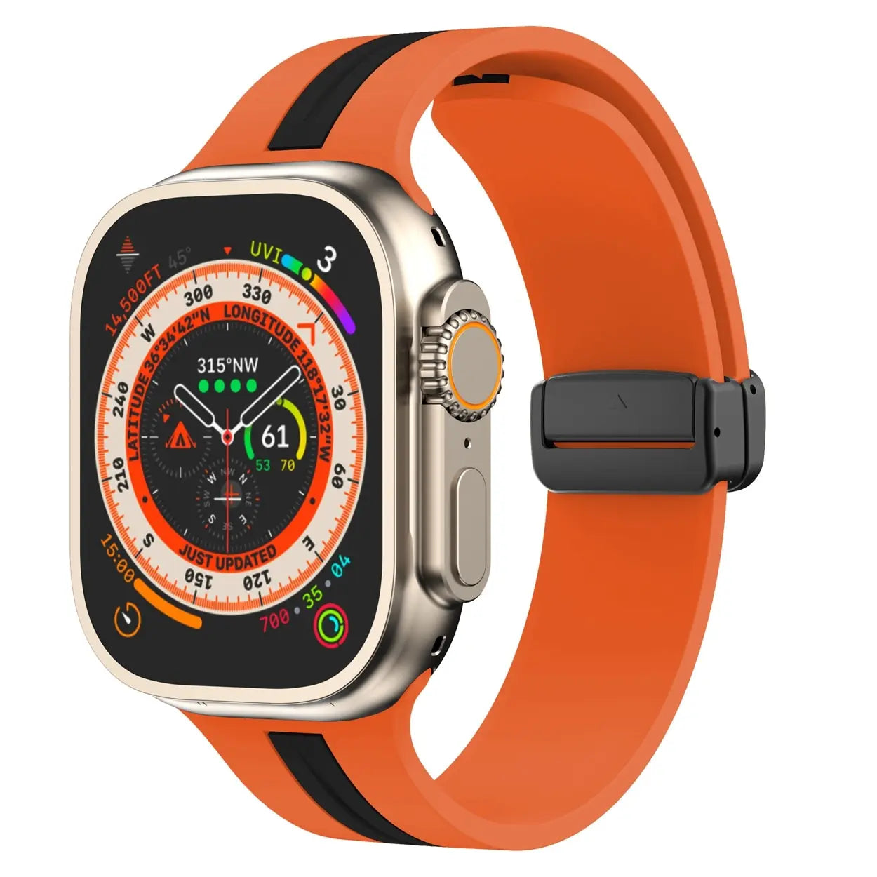 Magnetic Strap For Apple Watch Ultra 2 Band 49mm 45mm Silicone Bracelet IWatch Series 9 8 Se 7 5 3 44mm 45mm 40mm 41mm 42mm 49mm