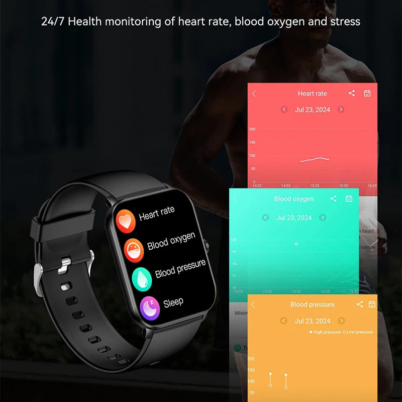 2024 GTS 5 Smart Watch Fitness Clock Sport Heart Rate Monitor Smartwatch Bluetooth Phone Call Music Playback Watches for Women