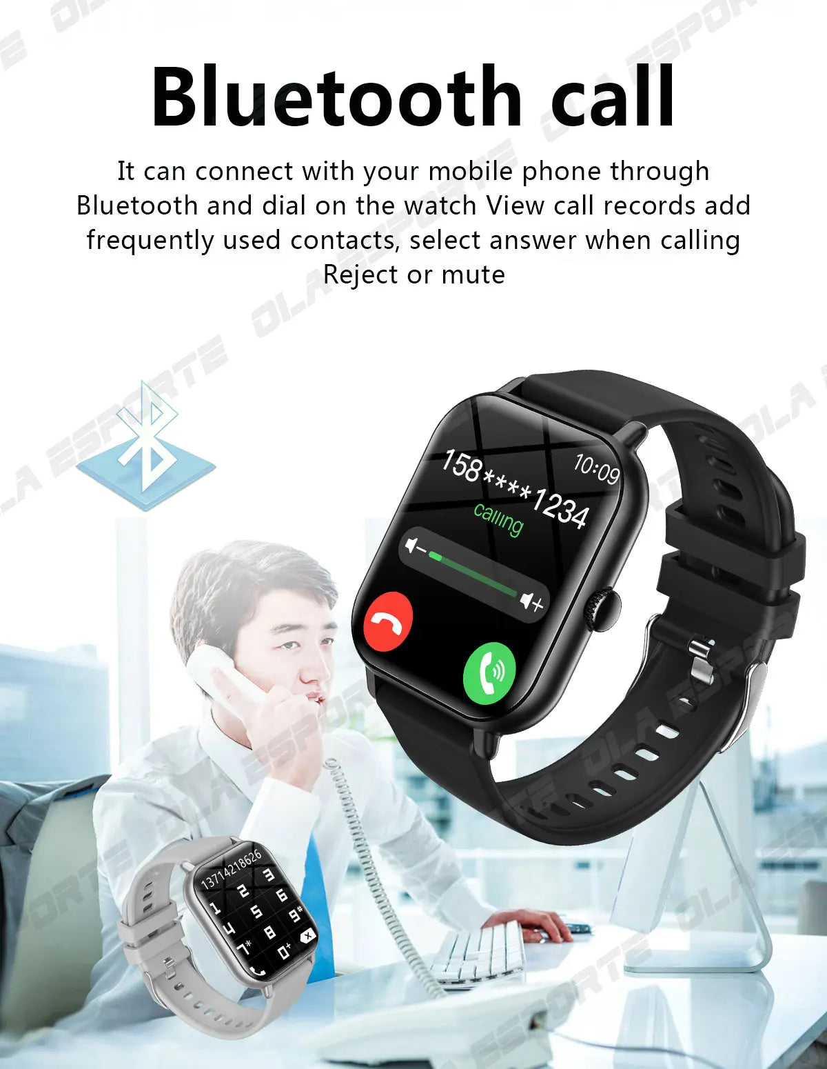 Ola Esporte New Smartwatch Men Women Health Monitoring Bluetooth Call Custom Dial Sport Bracelet Fitness Tracker SmartWatch 2024