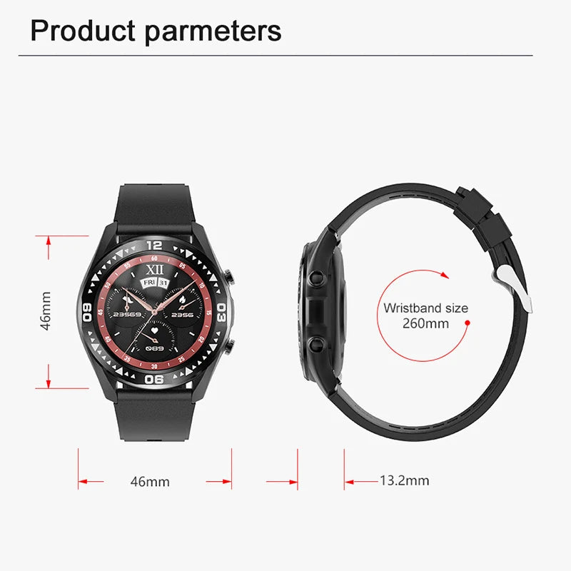 2024 New Smart Watch With 8G Memory BT Call Full Touch Screen IP67 Waterproof Men Smartwatch For Android IOS HUAWEI XIAOMI Phone