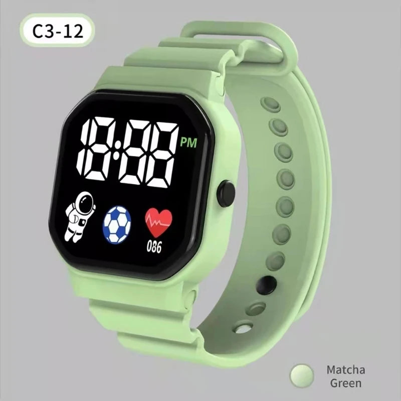 Lightweight Digital Watch LED Sports Watch Students Watch for Boys Girls Gift