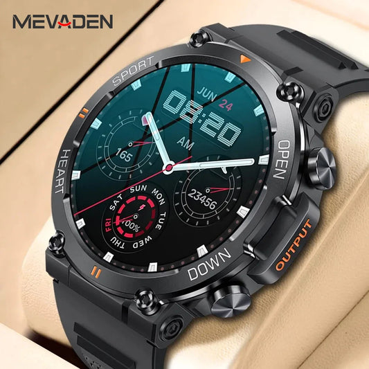 MEVADEN 1.39 Inch HD Bluetooth Call Smart Watch Men Sports Fitness Tracker Heart Monitor 400mAh Smartwatch For Android IOS K56