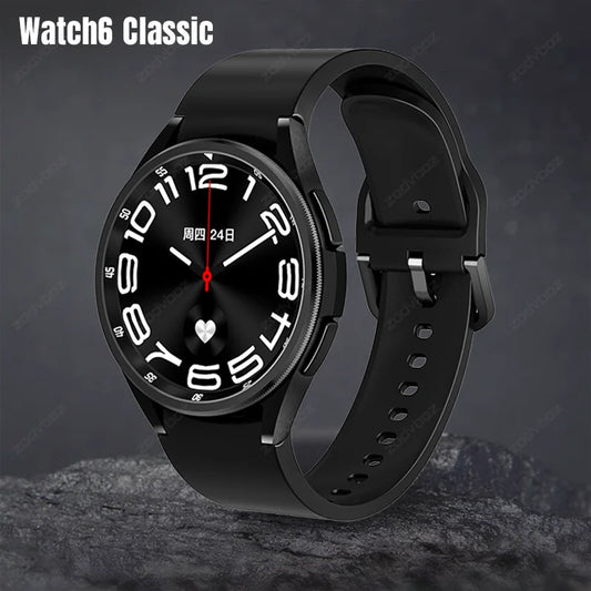 2024 New Watch 6 Classic NFC Smart Watch Men Custom Dial Voice Call Sport Watches Women GPS Tracker Smartwatch For Huawei Xiaomi