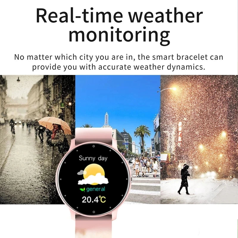 2024 Round Smart Watch Women Men Lady Sport Fitness Smartwatch Sleep Heart Rate Monitor IP67 Waterproof Watches For IOS Android