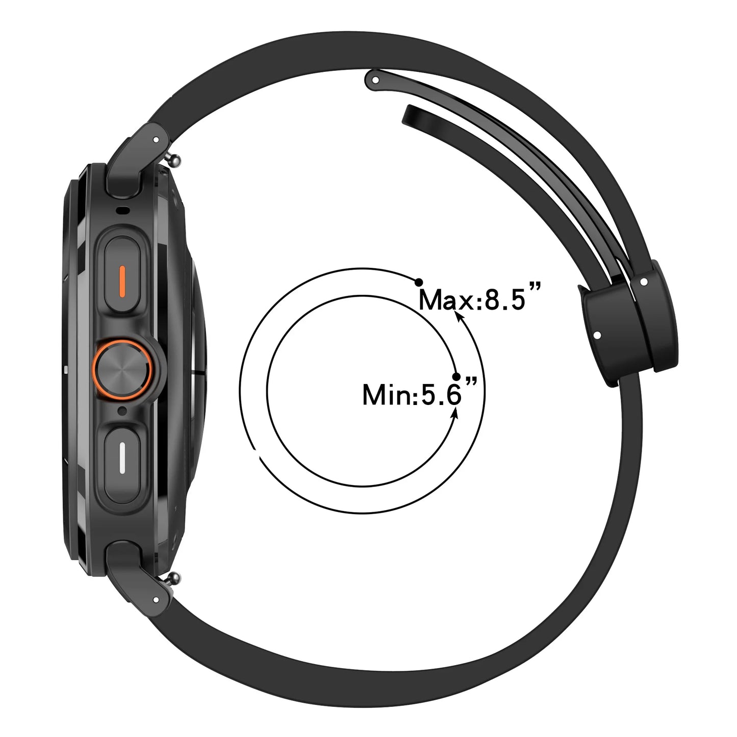 Band For Samsung Galaxy Watch Ultra Sports Silicone Straps Galaxy Watch 7 Ultra 47mm Bracelet Magnetic Folding Buckle Watchbands