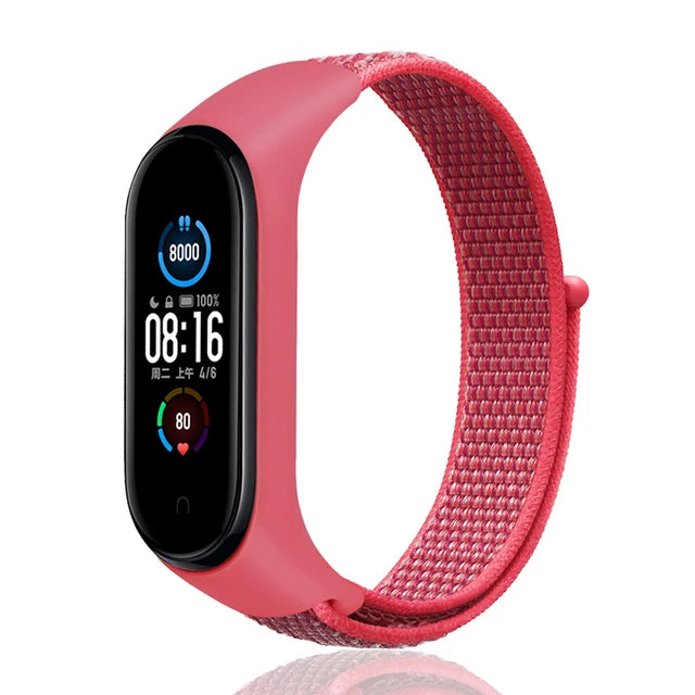 Suitable for Mi Band 3 4 5 Nylon Sports Band Wrist Strap Mi Band 3 4 5 Wrist Strap Suitable for Wrist Strap Wrist Strap