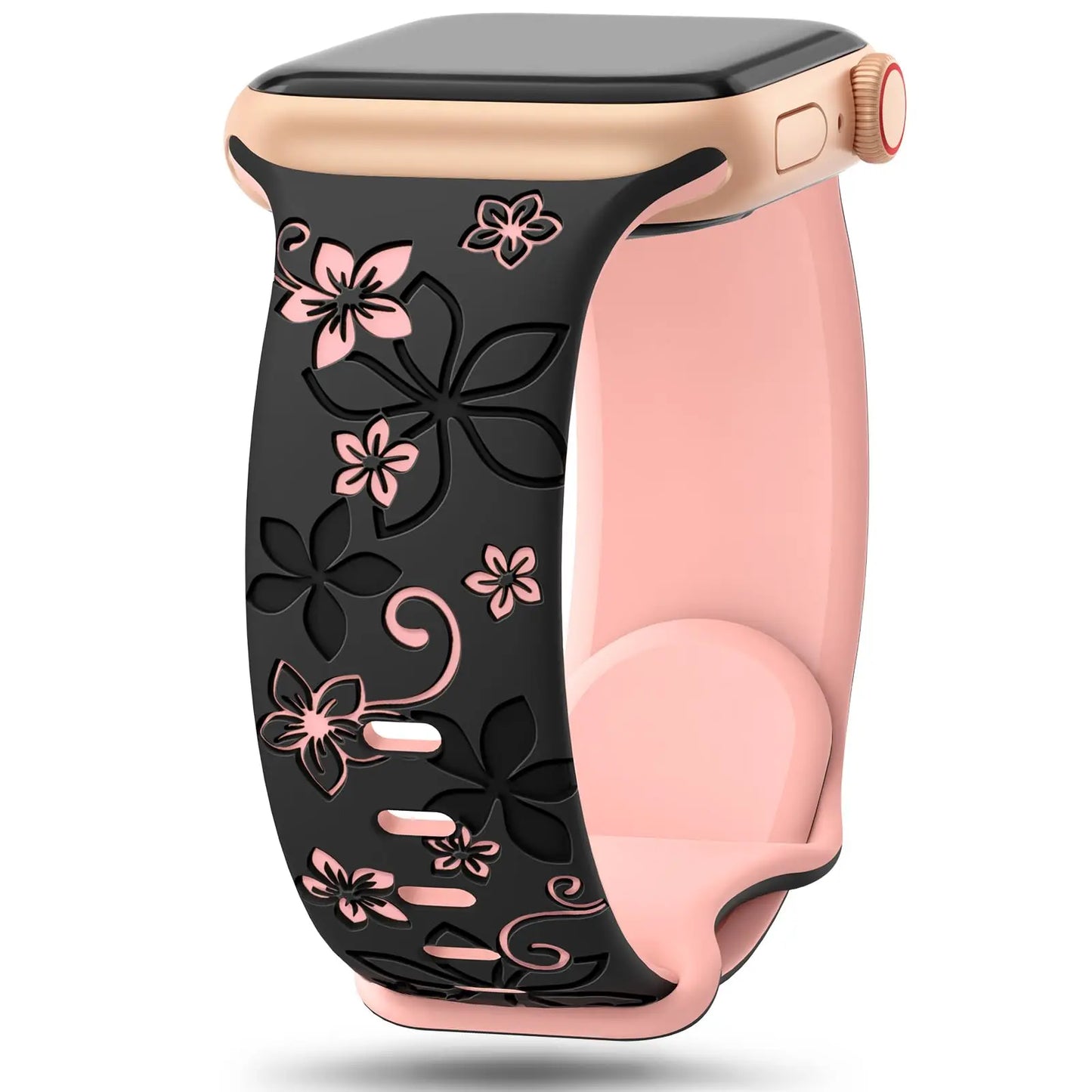 Engraved Strap For Apple Watch Band 40mm 41mm 45mm 44mm 49mm 38mm Silicone Correa Bracelet iwatch Series 9 8 7 6 5 4 SE Ultra 2