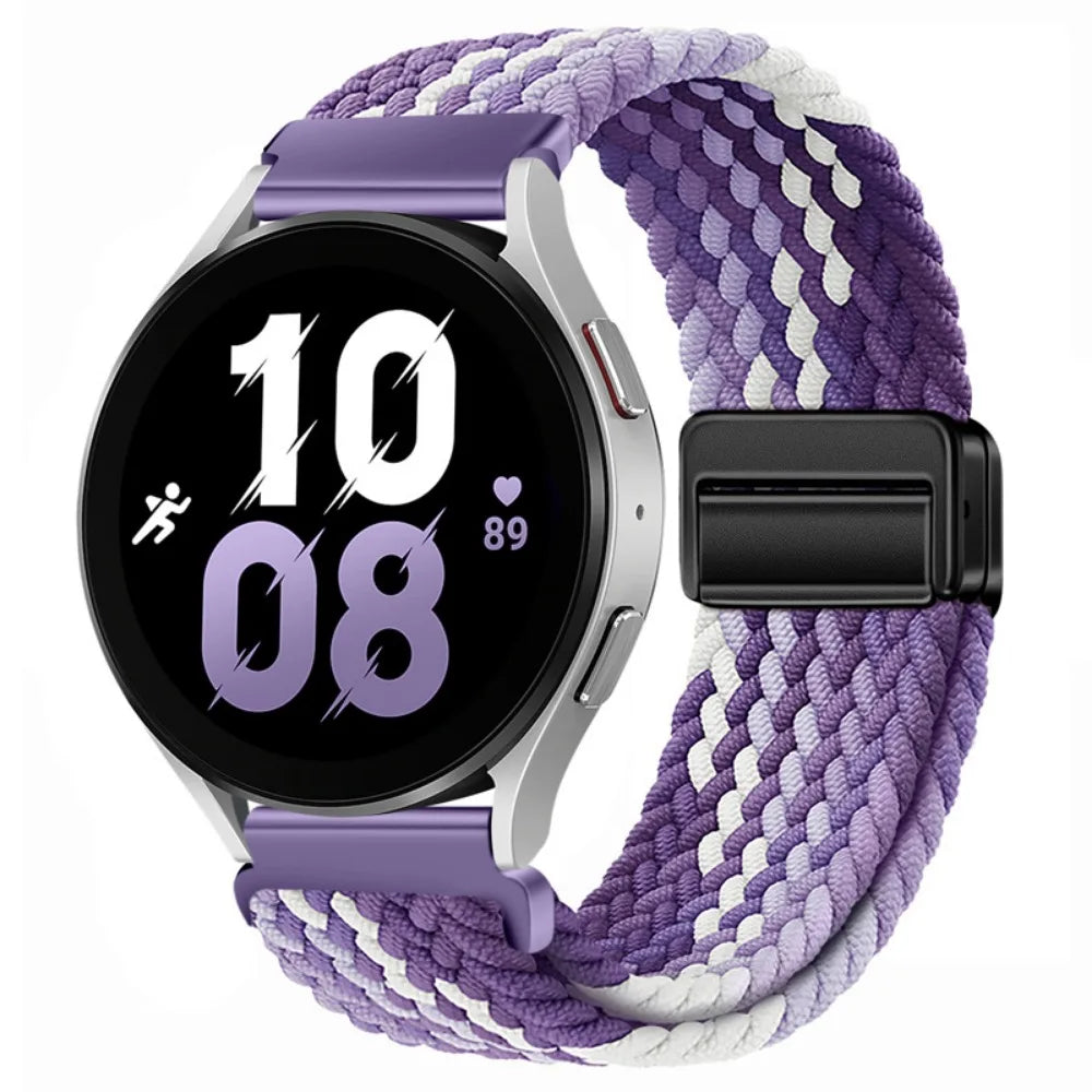 20mm 22mm Magnetic Bracelet for Samsung Galaxy Watch 6/Classic/5/4/3Braided Loop Nylon Strap for Huawei Watch 4/3/GT 2 3Pro Band