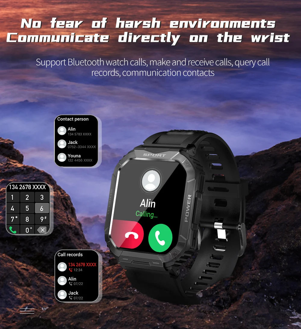 2024 New High Definition Bluetooth Call High end Men's Smart Watch Fitness Sports Blood Oxygen Measurement Chip Waterproof Men's