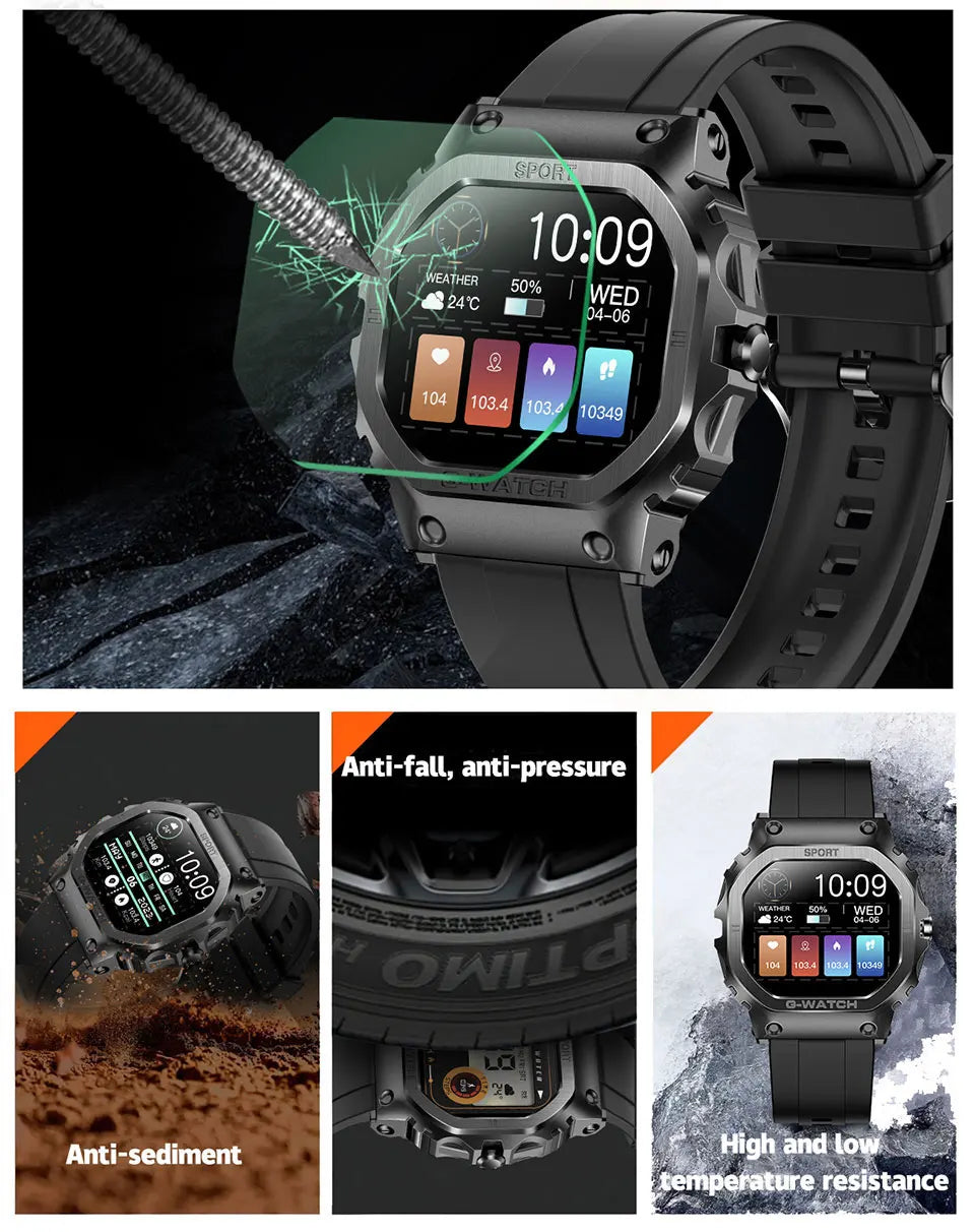 2024 New Smart Watch Men Women 1.57" Screen BT Call Sports Bracelet Blood Oxygen IP68 Waterproof Watch Clock For Android Ios