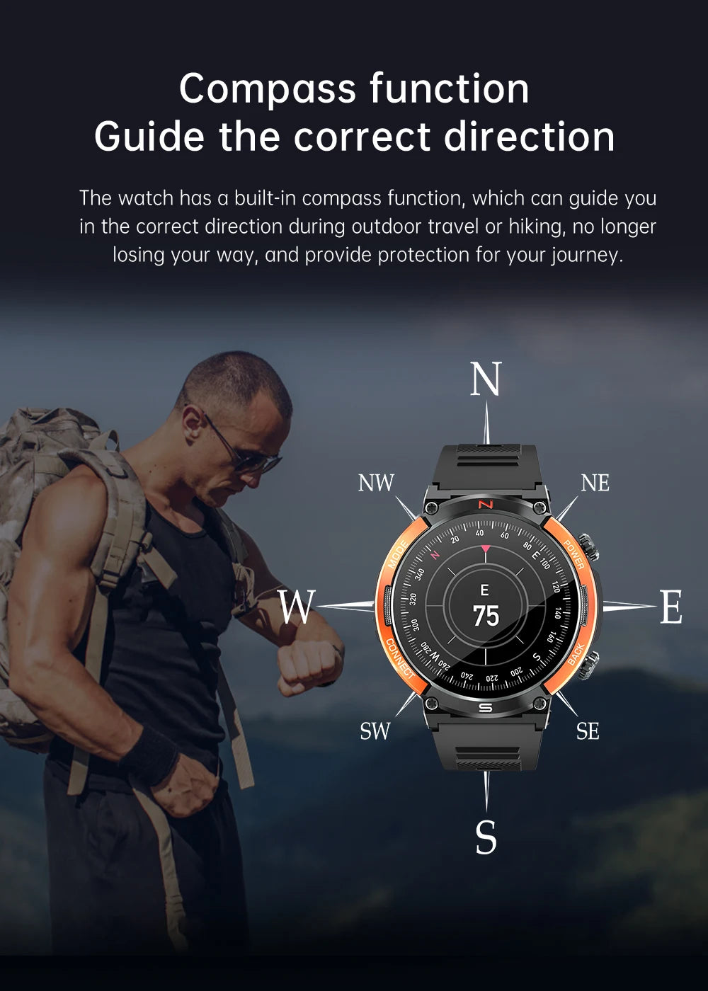 LIGE 2024 Newest Smart Watches Men Sport Digital Smartwatch I68 Waterproof Bluetooth Call Fitness Watch Wristwatches for Mens