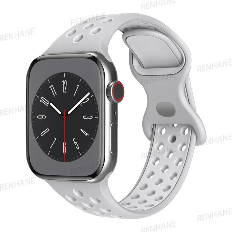 Sport Strap for Apple Watch Ultra 49mm Series 9 8 7 41mm 45mm 44mm 40mm 38MM 42MM Breathable wrist Bracelet iWatch 6 SE 5 3 Band