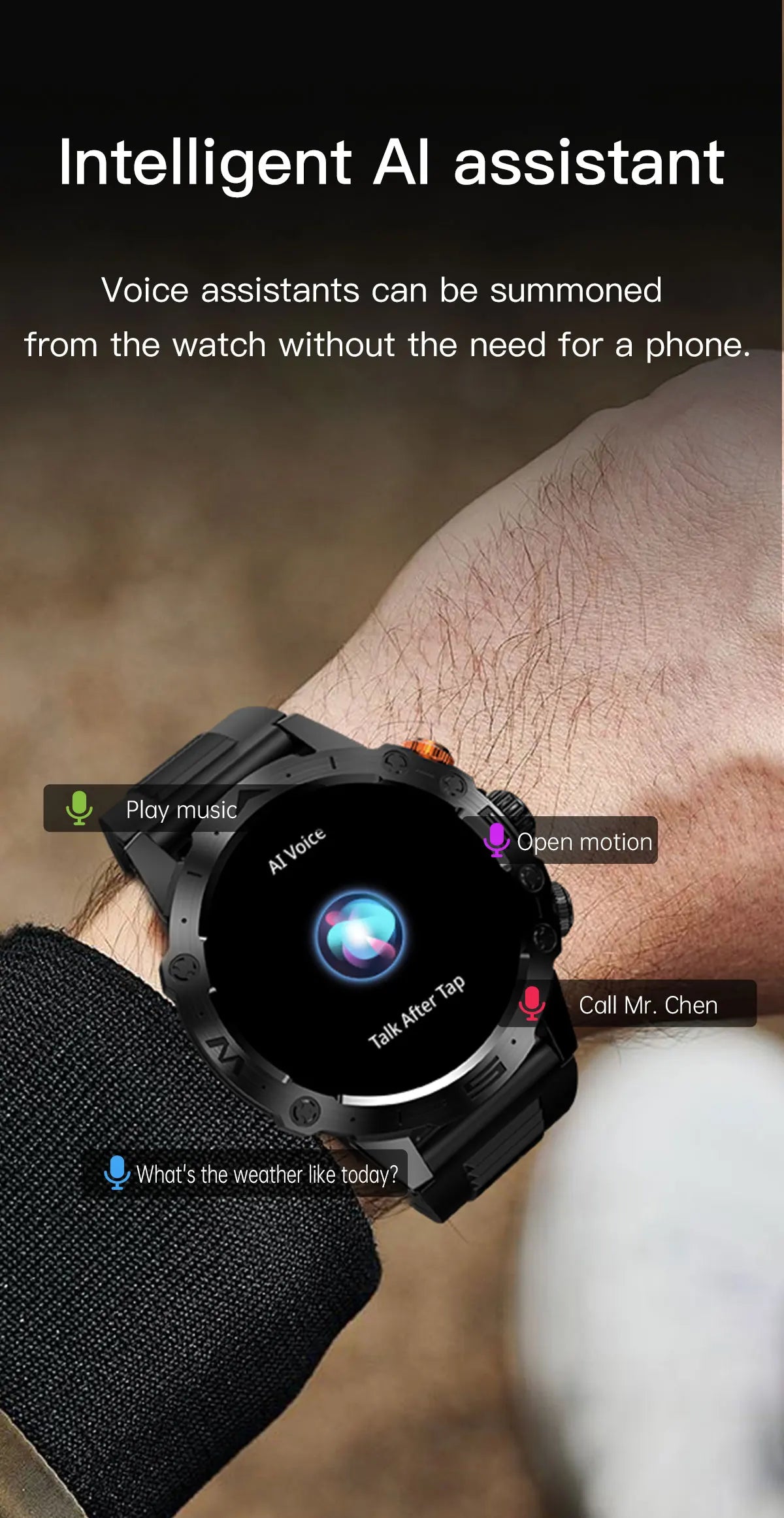 2024 New Smartwatch for Men Answer/Make Call 1.53" HD Military Health Monitor Waterproof Outdoor Smart Watches for Android iOS