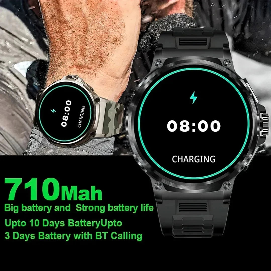 2024 New GPS Track HD Bluetooth Talk Smart Watch Men 710 mAh Large Battery 400+Dial IP68 Waterproof Smartwatch for Huawei Xiaomi