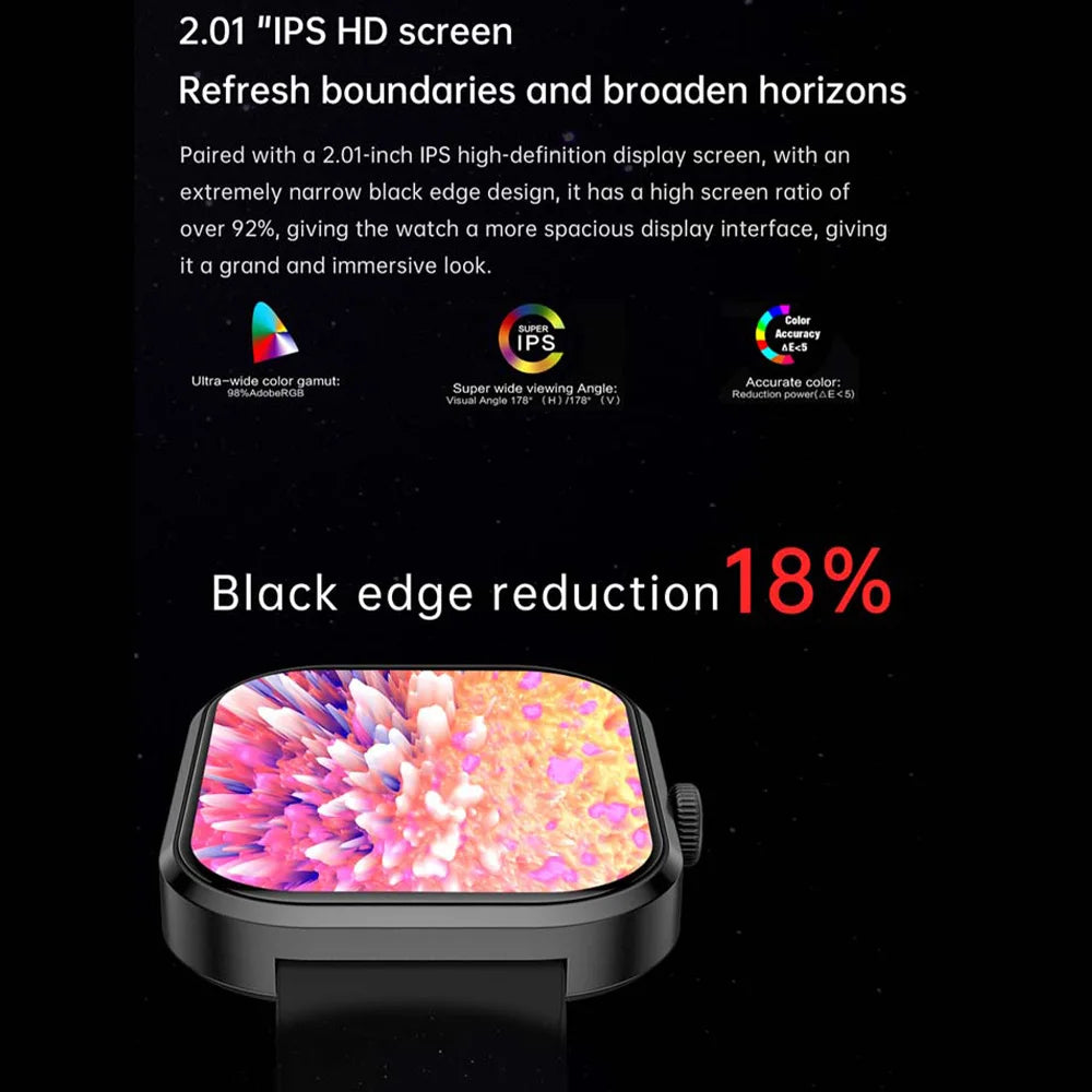 Youth GTS Smartwatch 2.01” HD 240*293 Mens And Womens Health Monitoring Notifications Bluetooth Call Extravagant Watches Ladies