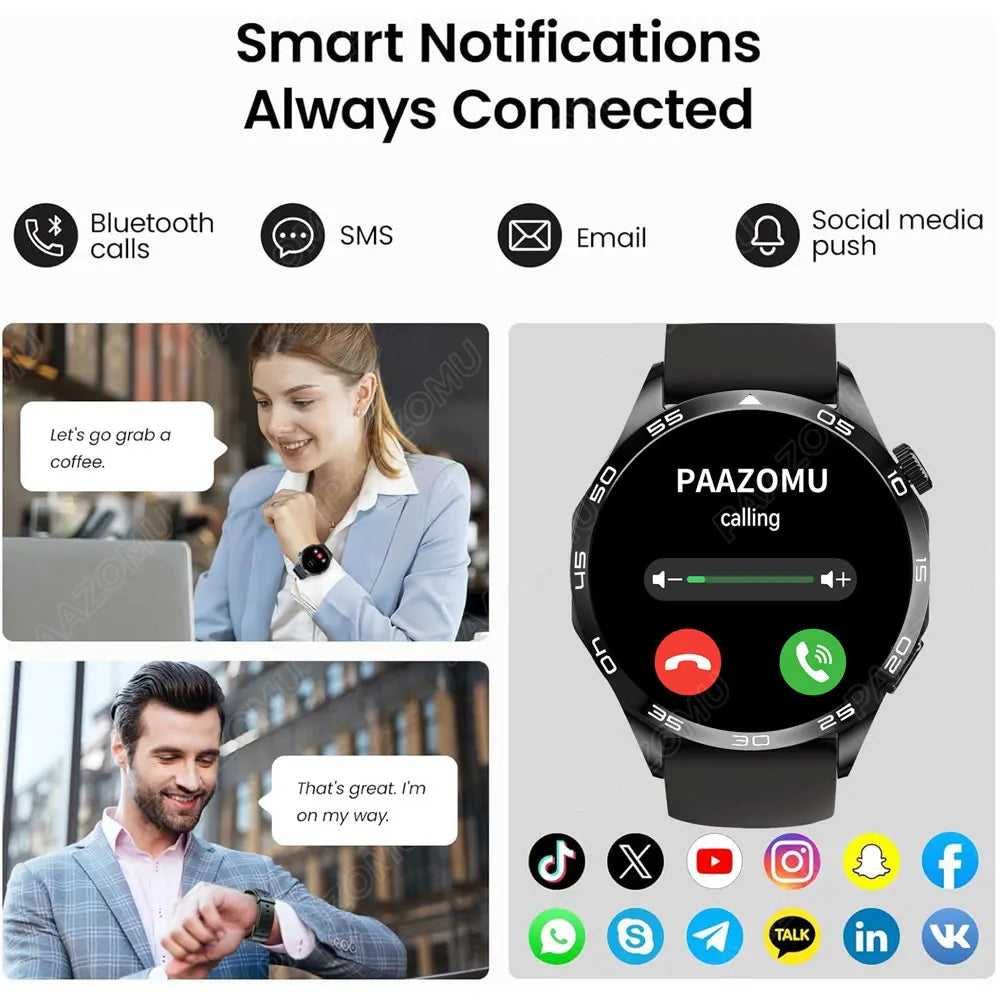 2024 New For Huawei Smart Watch Men Watch 4 Pro+ 1.50 Inch HD Screen Bluetooth Call Health Monitoring Smartwatch For Android iOS