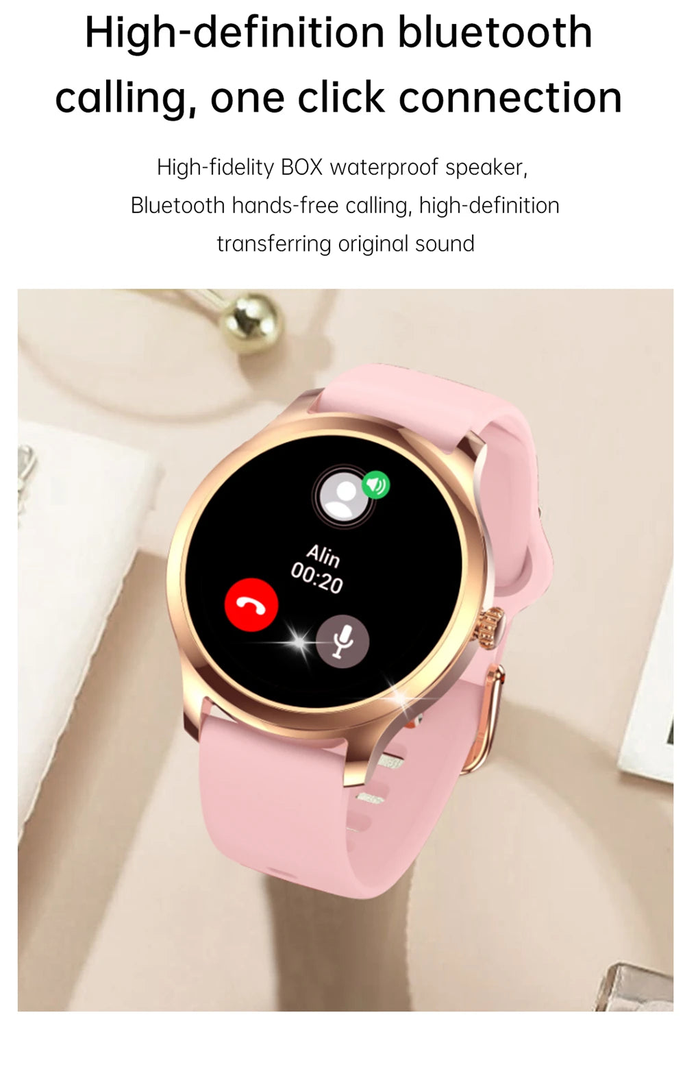 GFORDT 2024 Bluetooth Call Smart Watch Women Custom Dial Watches Men Sport Fitness Tracker Heart Rate Smartwatch For Android IOS