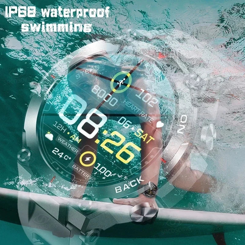 New 2024 GPS Smart Watch Men Outdoor Sport Waterproof Smartwatches Fitness Modes Bracelet Blood Pressure 480mAh Battery Watches