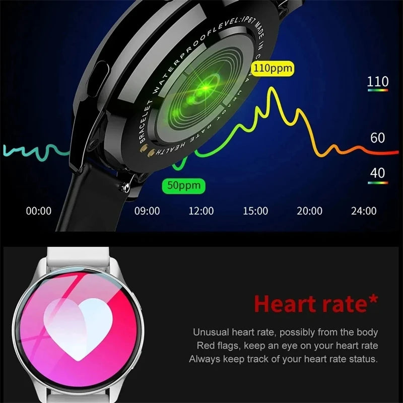 LIGE Men Smart Watch Women Heart Rate Monitoring Bluetooth Call Sports Fitness Smart Watches Men IP67 Waterproof Smartwatch 2024