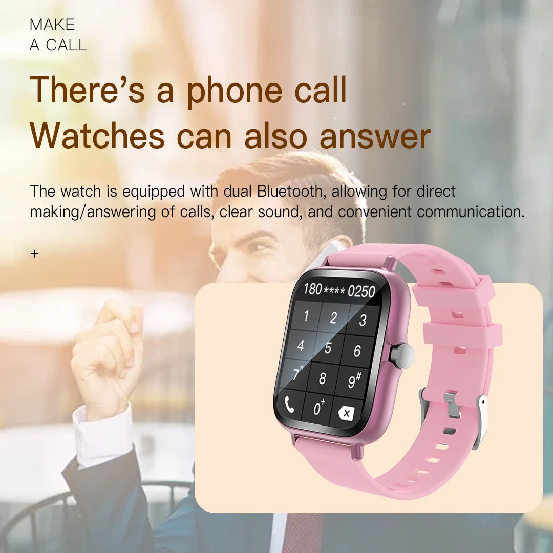 Bluetooth Call AI Vioce Assistant Smartwatch for Men and Women Smart Watch Full-screen Touch BRUBOSES Reloj Inteligente 2024 New