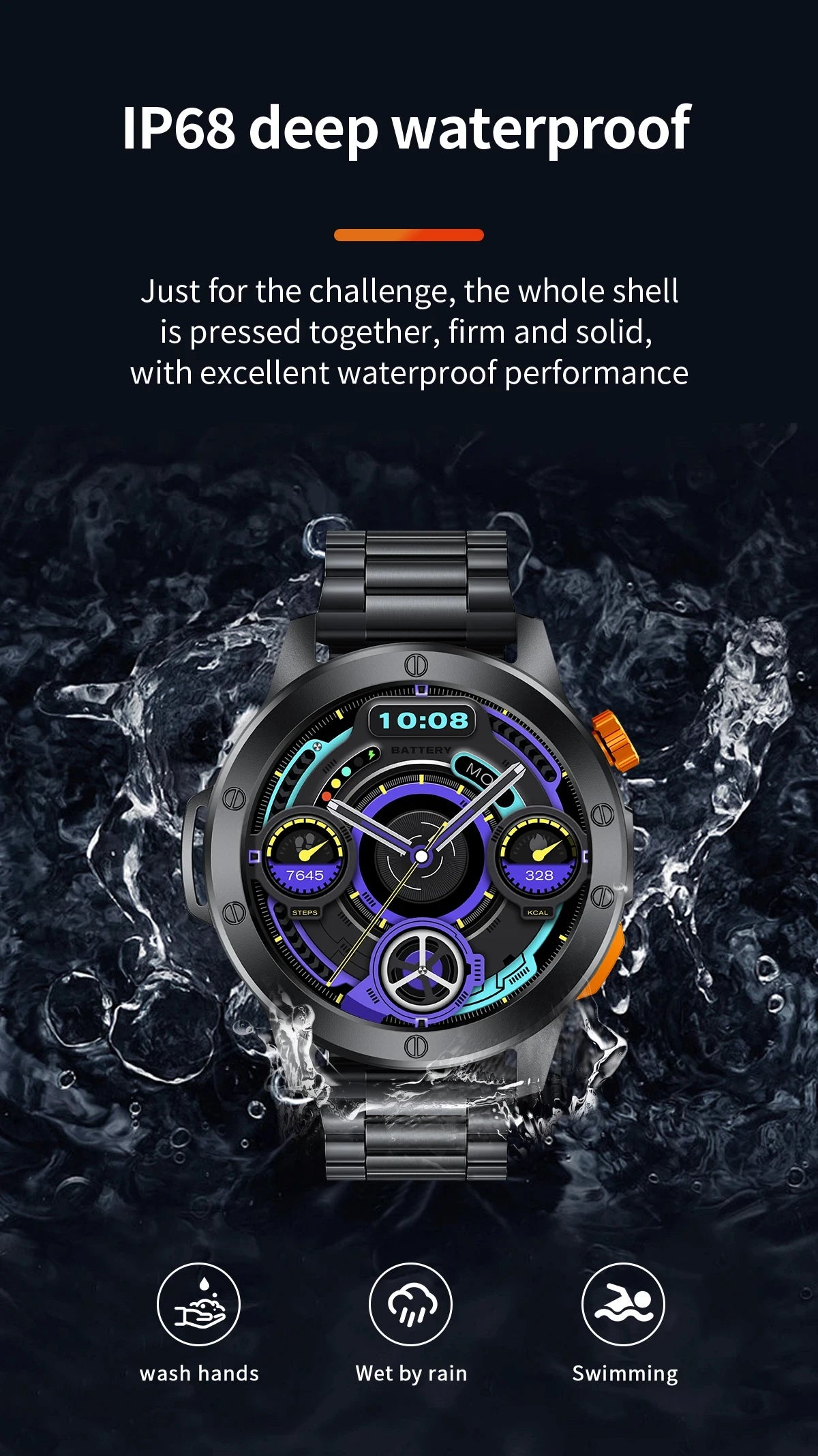 LIGE New Men Smart Watch HD Display Wireless Call Outdoor Sport Step Watch For Andrio ios Heart Rate Monitor Man Smartwatch 2024