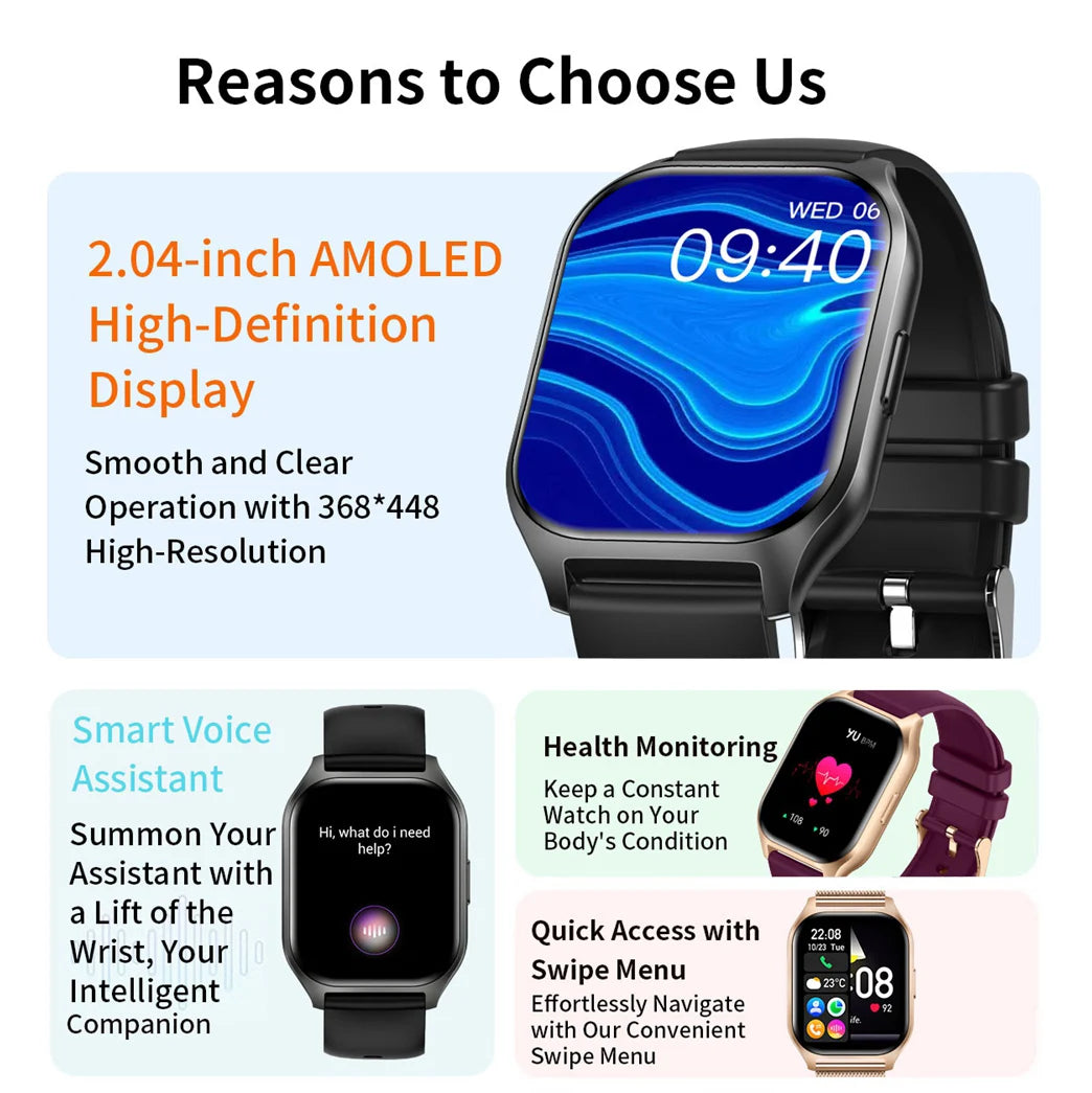 Amoled Smartwatch 2024 Smart Watches For Men 2024 New High Quality Multi Sport Bt Call Compatible With Ios Android