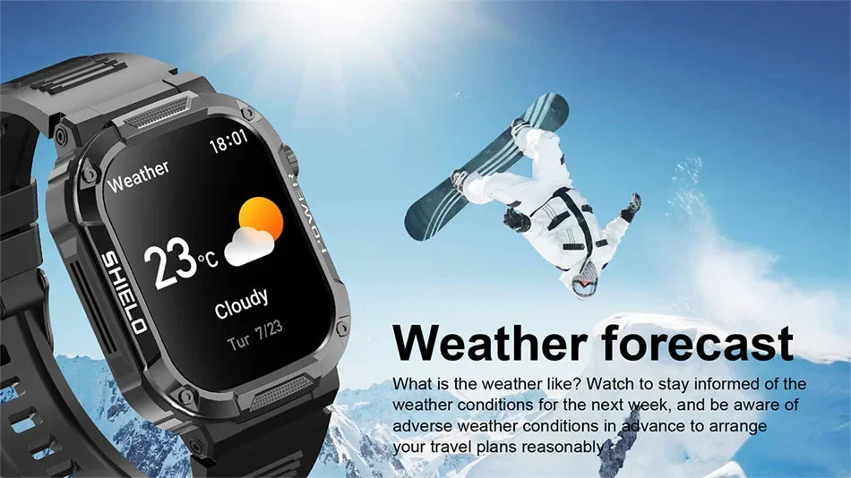 MAOYUAN 2024 New Smart Watch Men Outdoor Waterproof Anti Falling Anti Pressure Sport Fitness Bluetooth Call Smartwatch Women