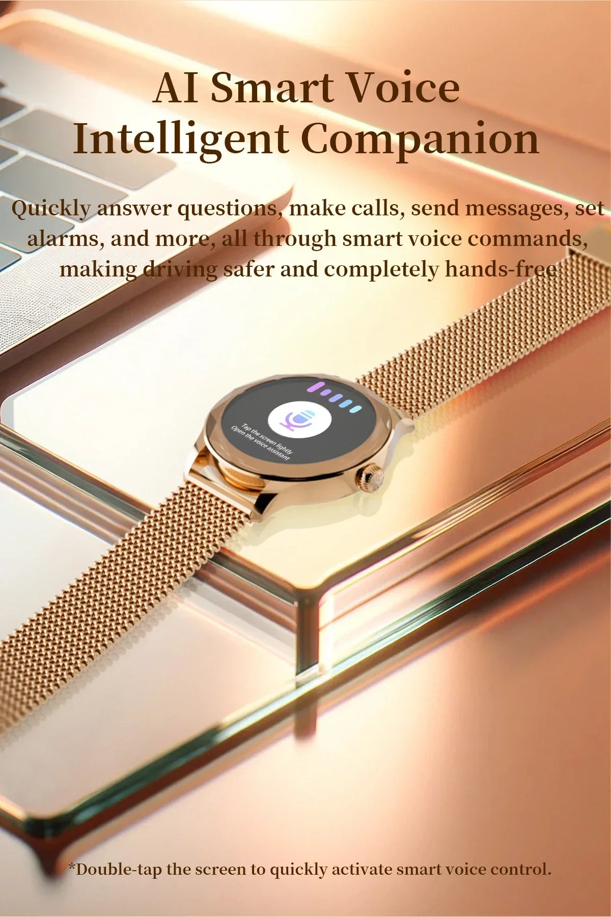 Zordai OD8 Ultra Thin Smart Watch For Women AMOLED Full Screen IP68 Waterproof Lady Watch Sports Fitness Tracker Smartwatch 2024