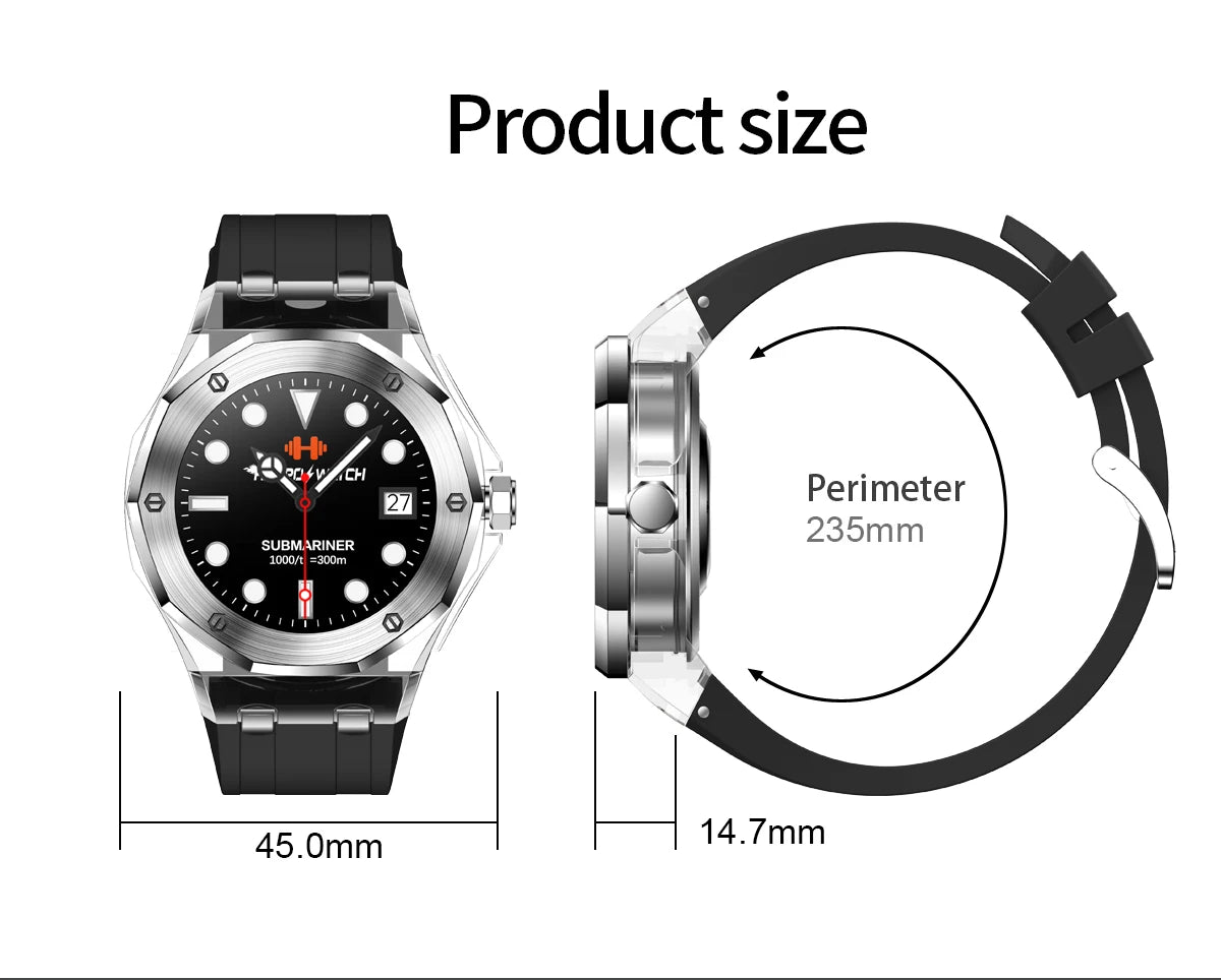 2024 New TK19 Smart Watch Men Ice Transparent Case Blue Tooth Call Music Playback Games 3ATM Waterproof Sports Women Smartwatch