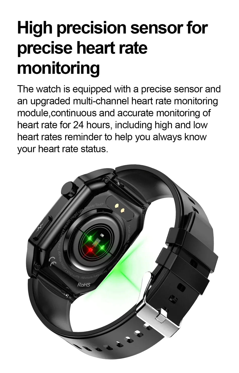 2024 Blood Glucose Uric Acid Blood Lipid Smart Watch AI Diagnostics ECG+PPG Smartwatch Men AMOLED HD Screen Clock Bluetooth Call