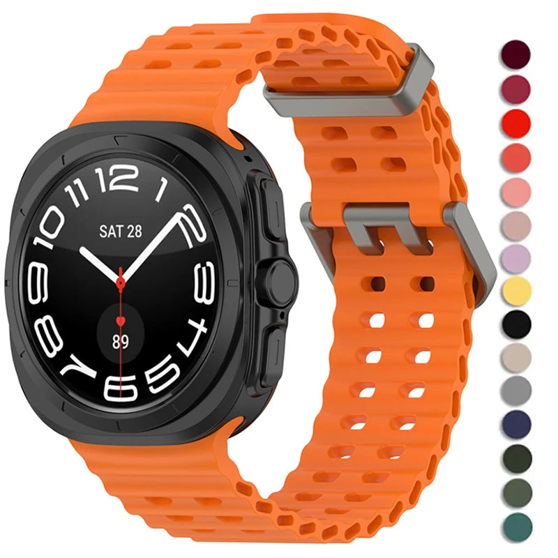 Silicone Strap for Samsung Galaxy Watch Ultra 47mm Band Soft Sports Correa Bracelet For Galaxy Ultra 47mm Men Women Watchband