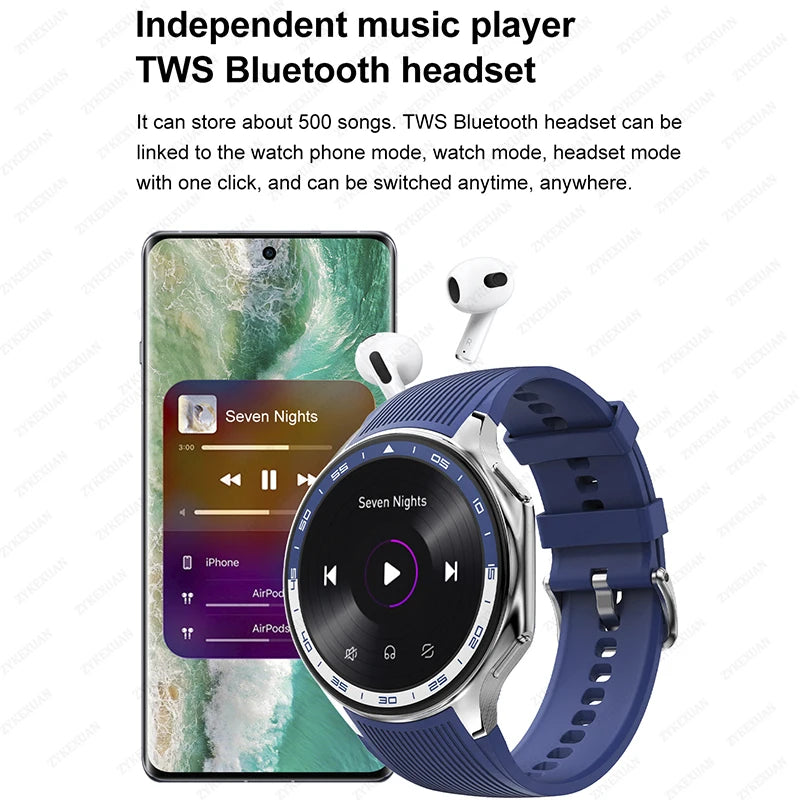 For OPPO Watch X  32GB Smartwatch Waterproof Men Smart Watch Bluetooth Call Connect Headphones TWS Music 3D UI Mode Video 2024