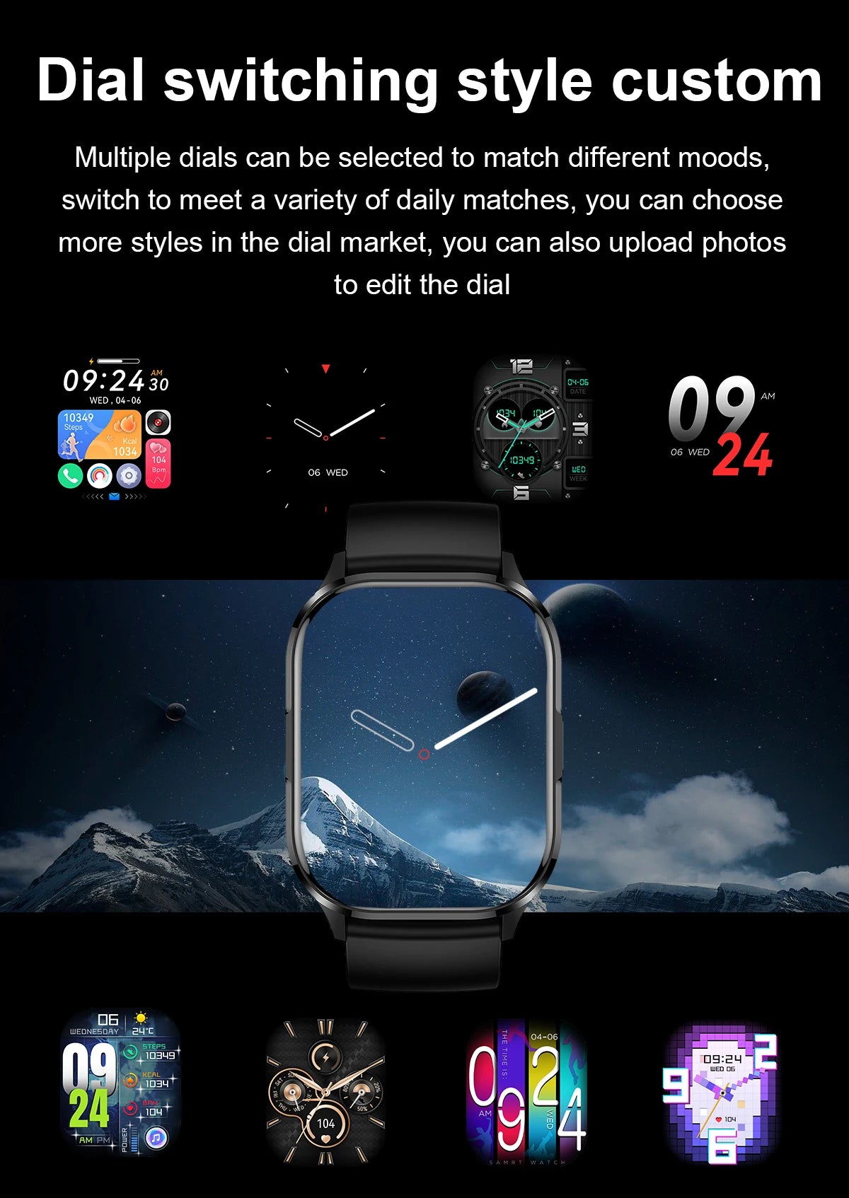 2024 New Smart Watch For Men AMOLED High Definition Screen Bluetooth Call Heart Rate Fitness Sports Waterproof Smartwatch reloj