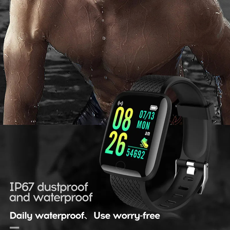 116 plus Smart Bracelet Waterproof Smart Watch Step Counting Multi Sport Mode Message Reminder Heart Rate Monitor Blood Pressure