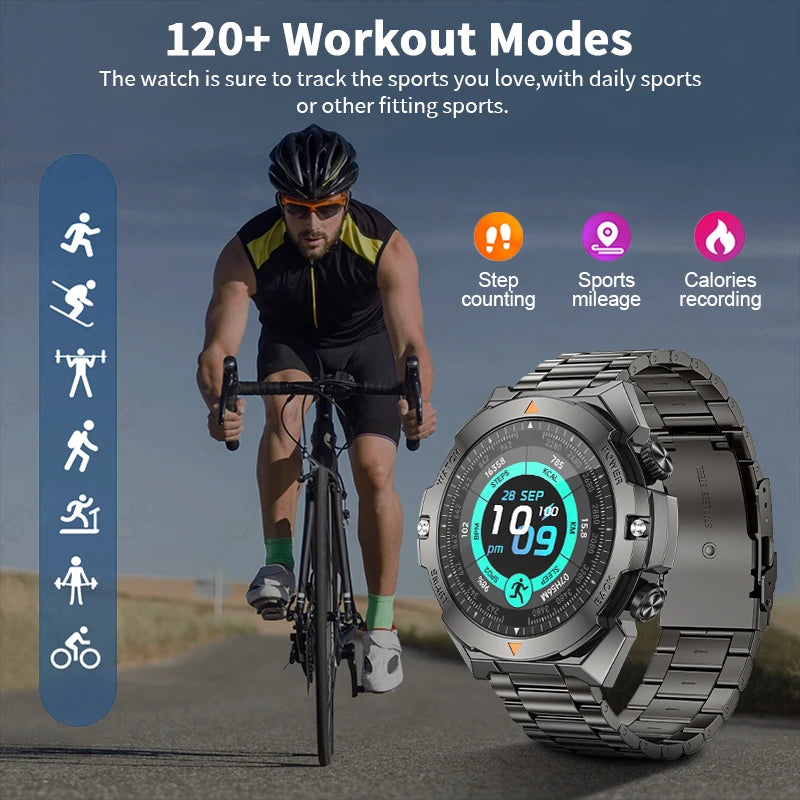 LIGE 2024 Smart Watches Men Bluetooth Call Heart Rate Monitoring Alarm Clock Waterproof Classic Sport Smartwatch For Android IOS