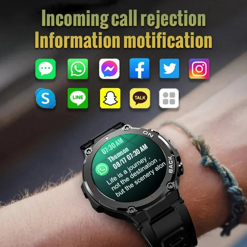 2024 GPS Position Smart Watch Military Outdoor Sport Fitness Super Long Standby Smartwatch Man For 5ATM Swiming Man Watch Xiaomi